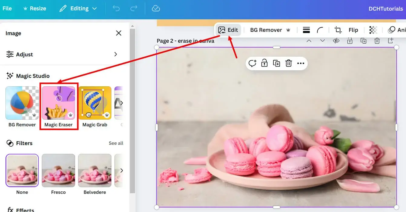 Canva Pro Magic Eraser em ação - Comparação entre versão gratuita e paga